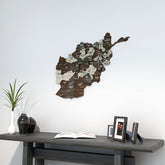 Afghanistan Wooden Wall Map Wood Islamic Wall Art Decor